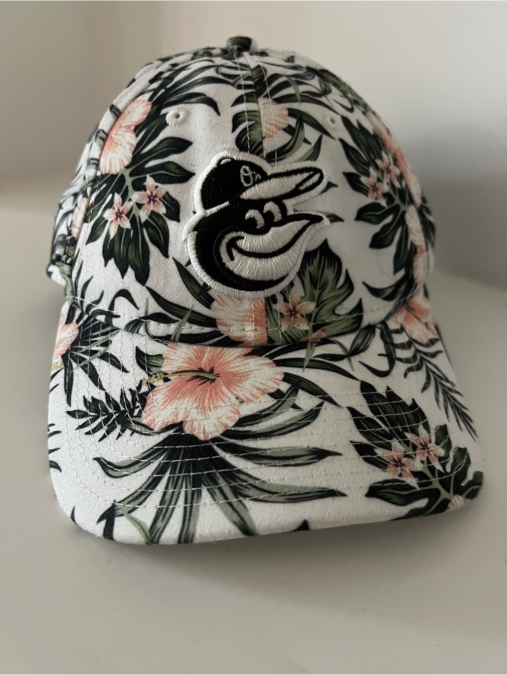 BALTIMORE ORIOLES Floral Tropical Baseball Cap with Embroidered Logo